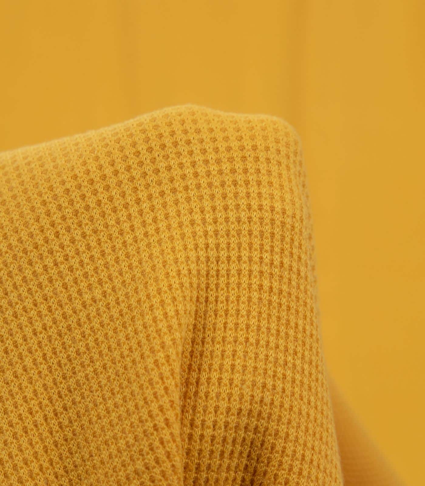 Mustard Solid Thermal Knit Olga's Closet