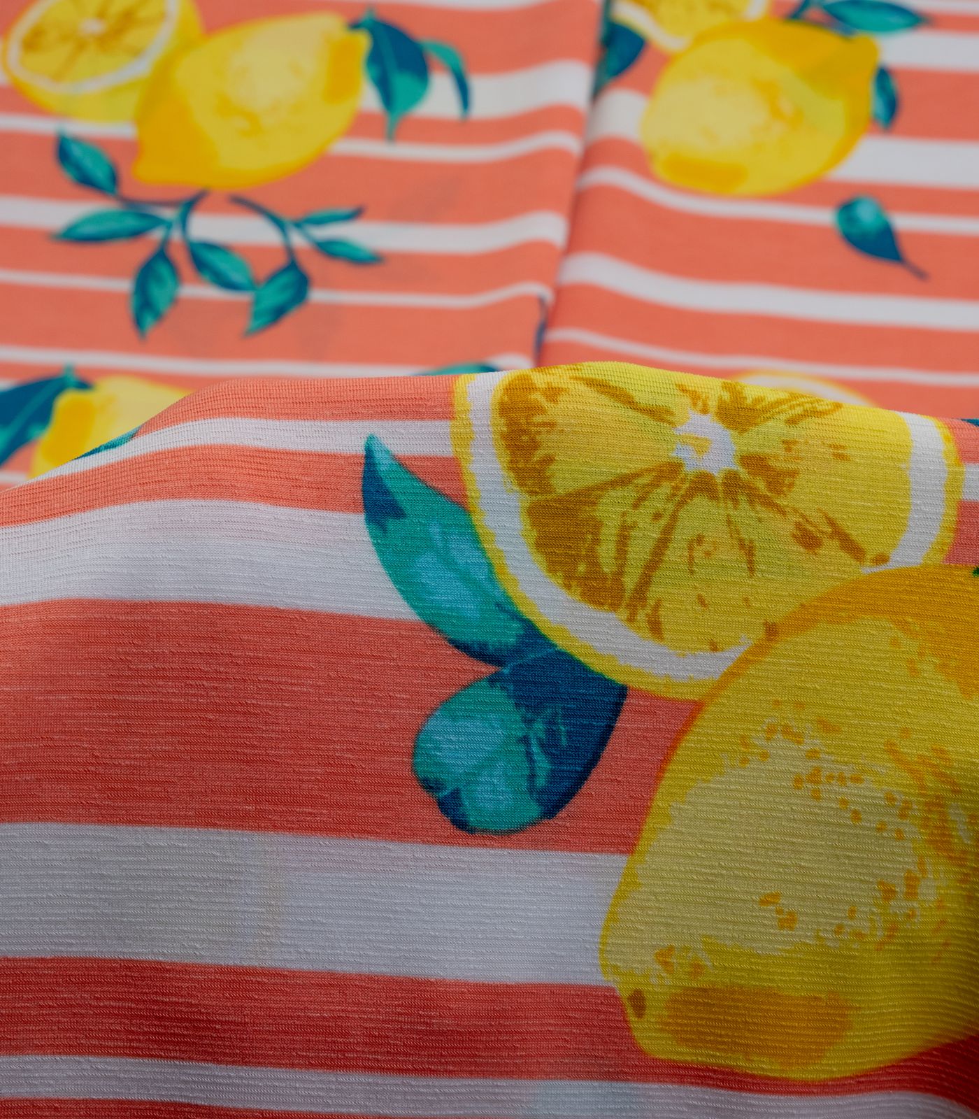 Coral/Yellow/Teal Striped/Lemons ITY Olga's Closet