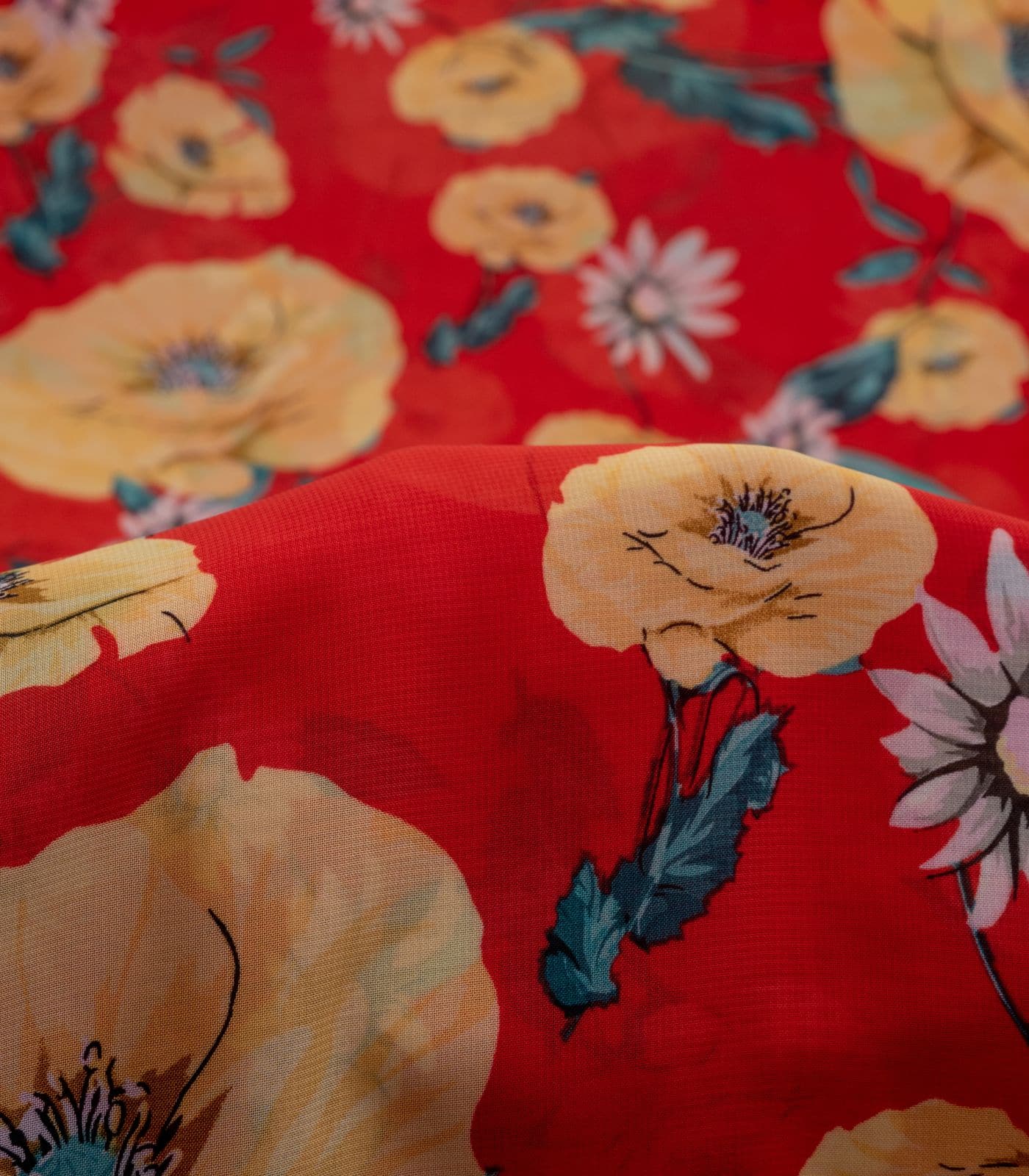 Red/Yellow Floral Woven Olga's Closet