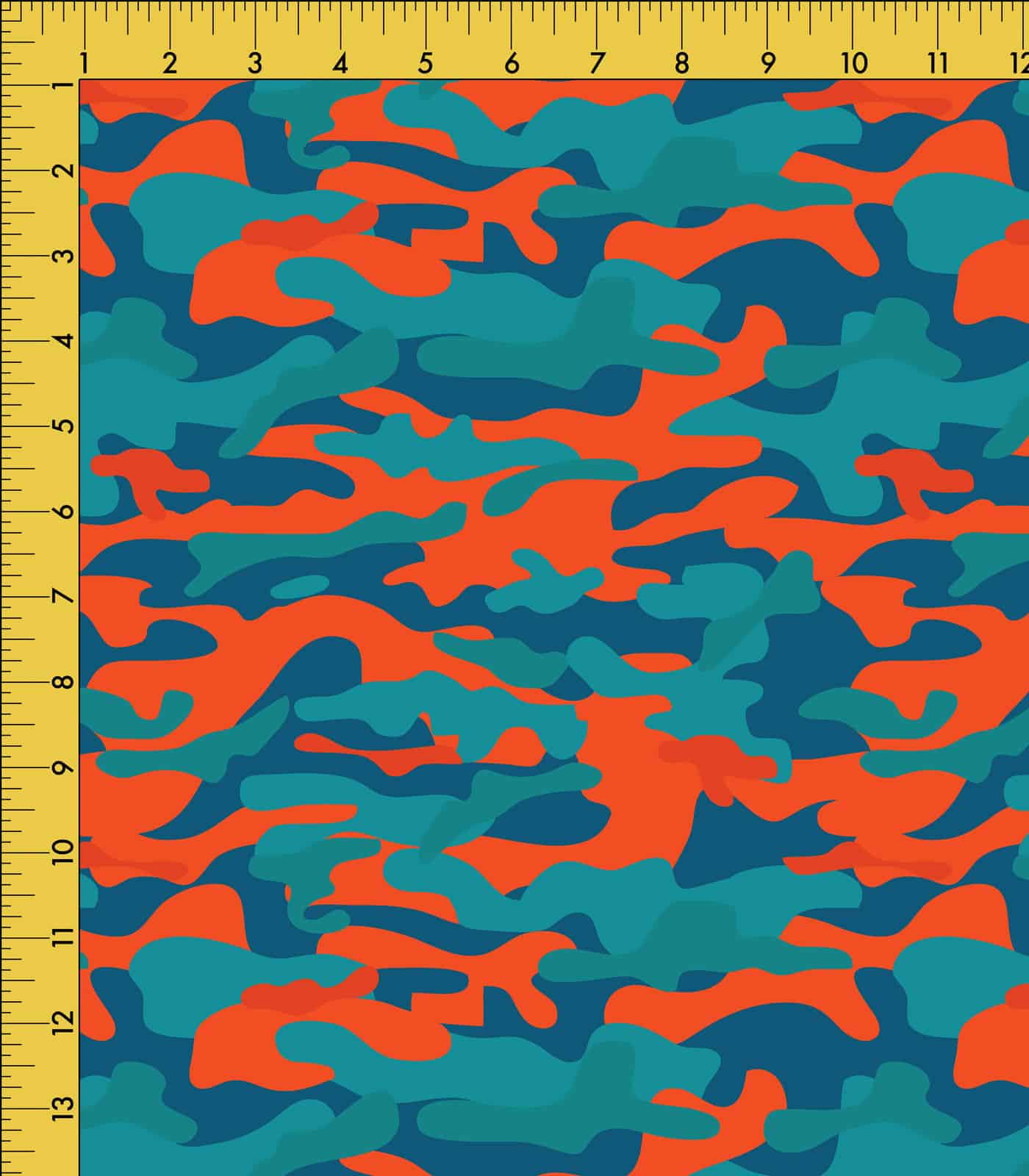 Aqua/Blue/Orange Camo Exclusive Print Olga's Closet