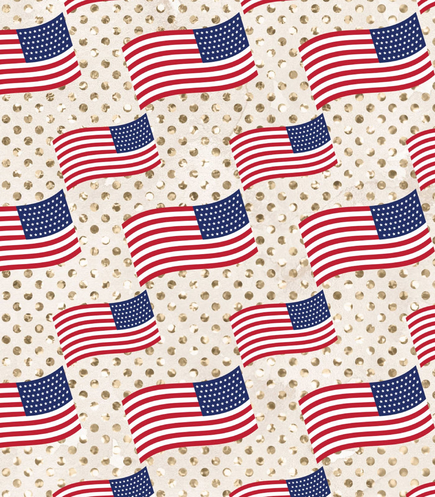 White/Red/Blue Flags/Dots Exclusive Print Olga's Closet